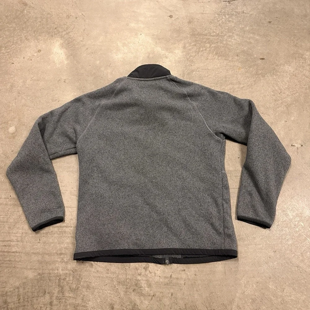 The North Face Gordon Lyons Jacket Mens Medium Grey Full Zip Fleece Mock Neck